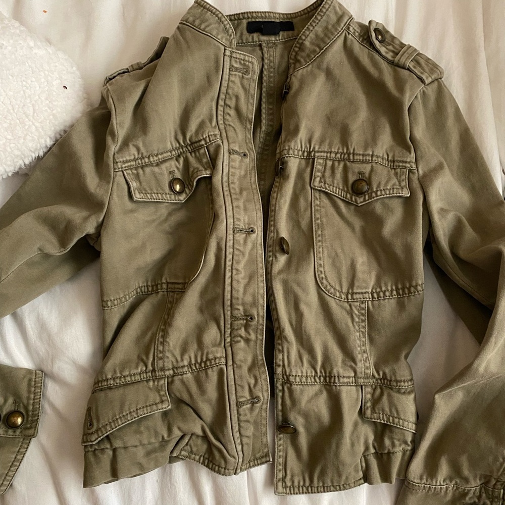 Express Olive Utility Jacket